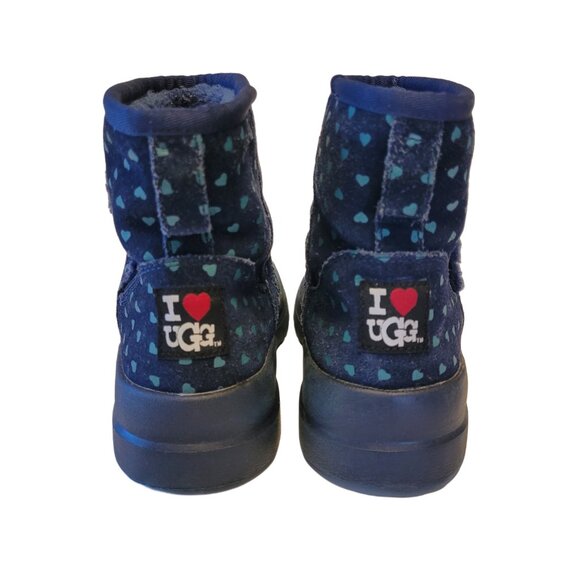 UGG Heart Print Suede Short Boots - Picture 6 of 9